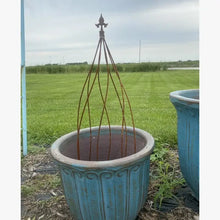 Wrought Iron Swirl with Finial Topiaries Set of 5