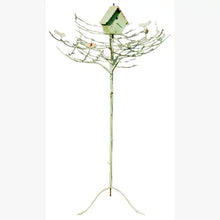 Wrought Iron Tree Birdhouse with Birds