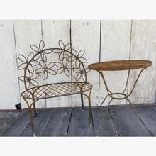 Wrought Iron Small Wrought Iron Daisey Bench