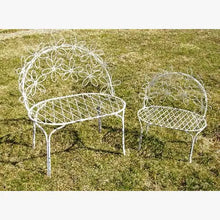 Wrought Iron Small Wrought Iron Daisey Bench