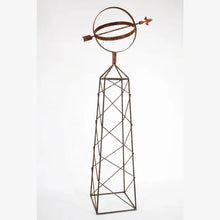 Wrought Iron Military Trellis Sundial Topiary Set of 5