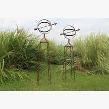 Wrought Iron Military Trellis Sundial Topiary Set of 5