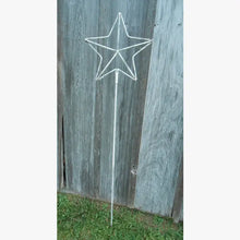 Wrought Iron 3-D Star with Stake Yard Garden Decor