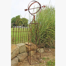 Wrought Iron Military Trellis Sundial Topiary Set of 5