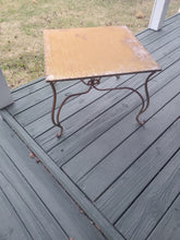 SIDE TABLE 25inches x 25inches  WITH TIN TOP