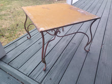 SIDE TABLE 25inches x 25inches  WITH TIN TOP
