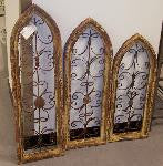 SET OF 3 GOTHIC WOODEN WINDOWS