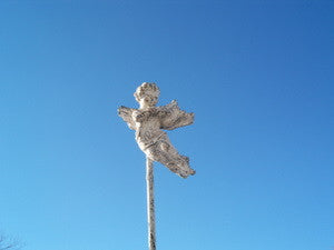 CAST IRON ANGEL ON STAKE