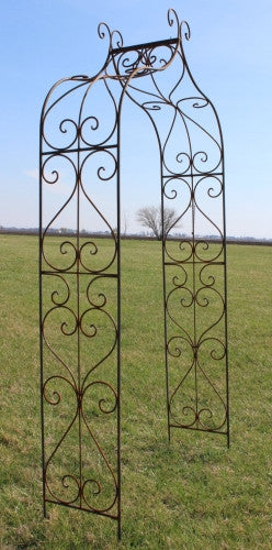 Solid Steel Heart Curl Arbor