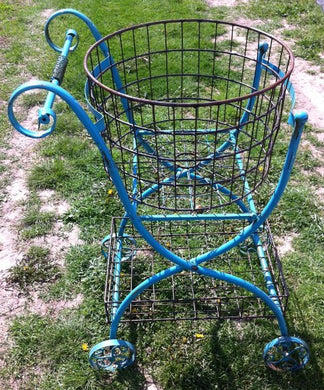 Blue Double Basket Cart
Measures 36
