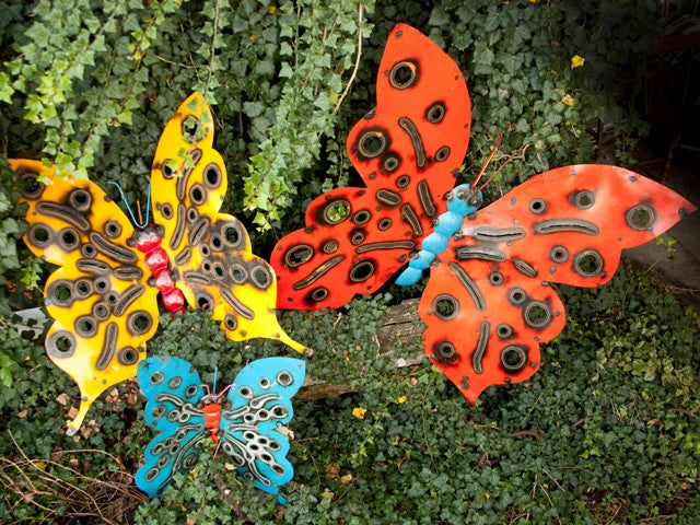 Giant Set of 3 Re-Used Metal Butterflies
Small 24