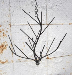 Hanging Wine Bottle Tree with ball on bottom