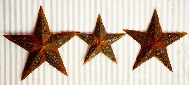 Metal Tin Stars with Cut Outs
Sm Med & Lg
