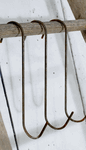 Pkg 25 8in S Hooks Solid Steel