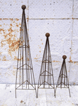 Set of 3 Triangle Ball Top Topiaries
40