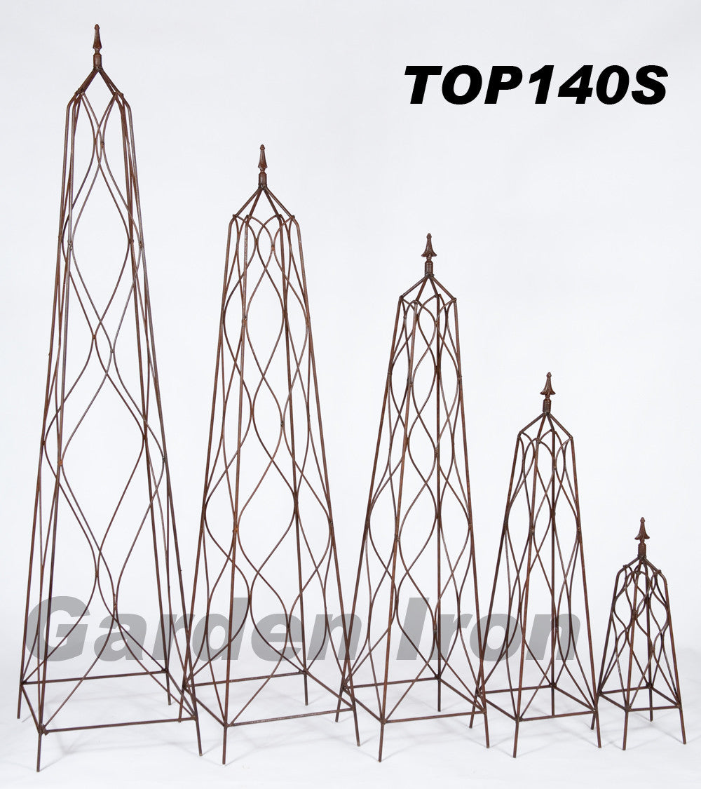 Set of 6 Solid Steel Topiaries
21