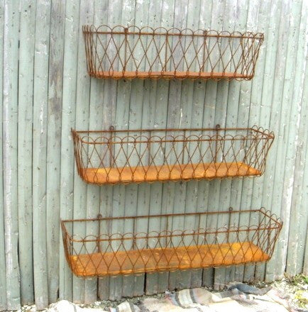 Solid Steel Set of 6 Tin Bottom Window Boxes