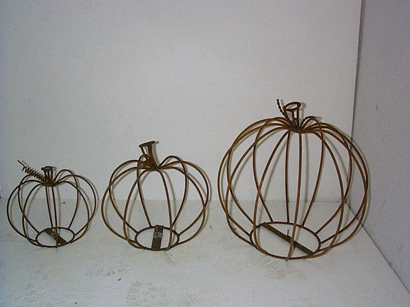 SET OF 3 REGULAR PUMPKINS SM, MED, LG