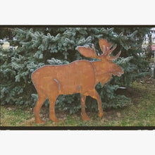 Rustic Moose Metal Wall Art or Yard Stake Animal Decor