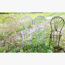 Wrought Iron Swirl Pot Chair Planting Frame Wire