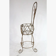 Wrought Iron Basket Daisy Planter Chair Pot Holder