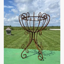Fancy Wrought Iron Penny Plant Stand Decorative Container