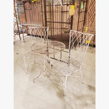 Wrought Iron Simple Table with 2 Carolina Chairs