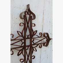 Ornate Heavy Scrolled Cross with Stakes Wall Cross