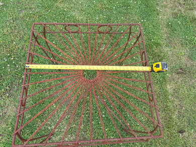 Iron 32” Square Sunburst Table
