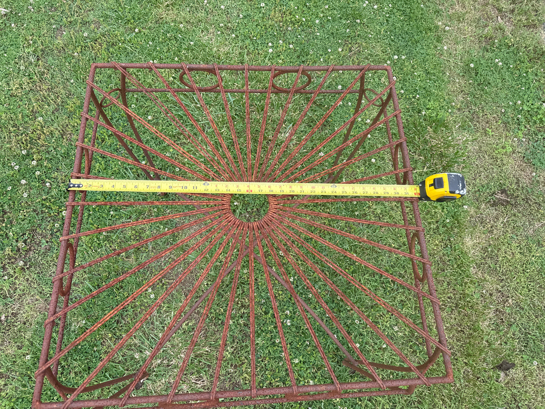 Iron 32” Square Sunburst Table