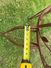 Ornate Solid Square Stock Table with Leaves and Cast-Iron Flowers