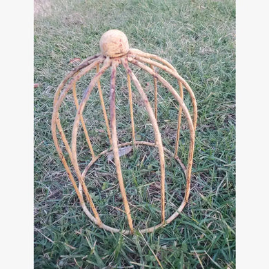 Solid Steel Lilly Topiary with Tin Ball on Top