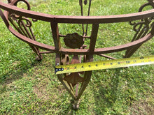 Ornate Solid Square Stock Table with Cast-Iron Flowers