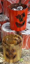 Orange Bucket Pumpkins Set of 3