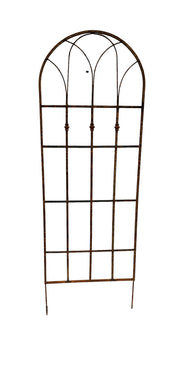 Wrought Iron Charlotte Trellis with Cast Pieces Welded