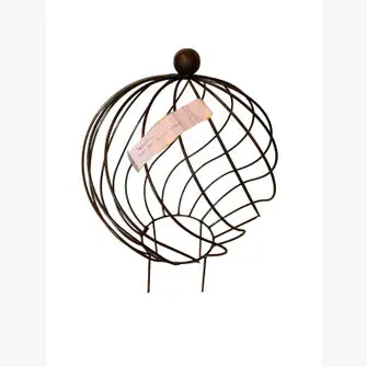Super Spin Topiary with Tin Ball on Top with 4 Stakes Welded