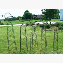 Wrought Iron Military Trellis Sundial Topiary Set of 5