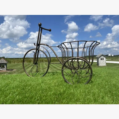 Trike with Big Basket Flower Pot Holder Decorative Trike
