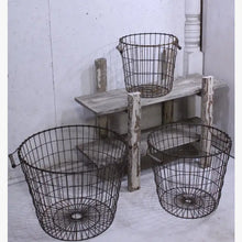 Wrought Iron Deep Bushel Baskets Set of 3