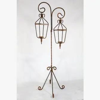 Outdoor Wedding Heavy Iron Lighting Double Lantern Frame