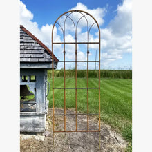 Wrought Iron Charlotte Trellis with Cast Pieces Welded