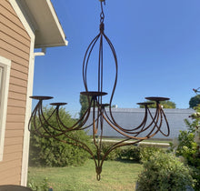 Wrought Iron 34" Long Candelabra Light Fixture for Candles