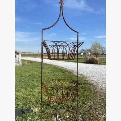 Wrought Iron 3 Tiered Basket Decorative Container