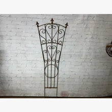 Iron Fancy Heart Trellis with Three Finials Plant Support