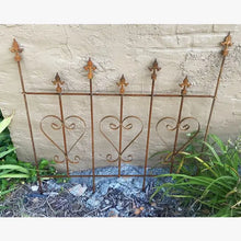 Wrought Iron Connect Heart Fence Border Edging