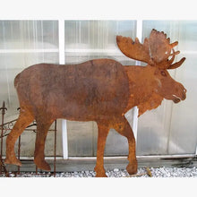 Rustic Moose Metal Wall Art or Yard Stake Animal Decor