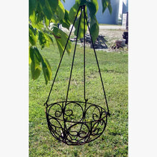 Wrought Iron Curly Hanging Basket with Hanger Various Sizes