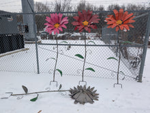 Brilliant Metal Flower with Removable Stake