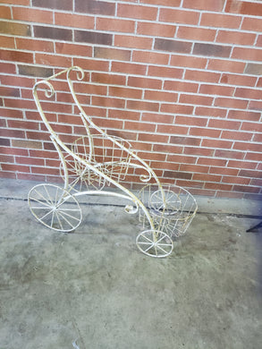 Wrought Iron Double Basket Cart