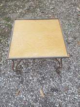 SIDE TABLE 25inches x 25inches  WITH TIN TOP